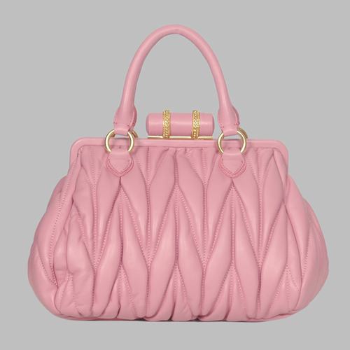 8662 Miu Miu Nappa Cloquet Borsa 8662 Rosa